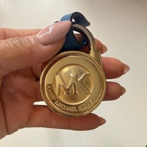 Michael Kors Gold MK Padlock Charm
